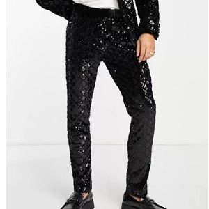Diamond sequin suit jacket and pants BRAND NEW